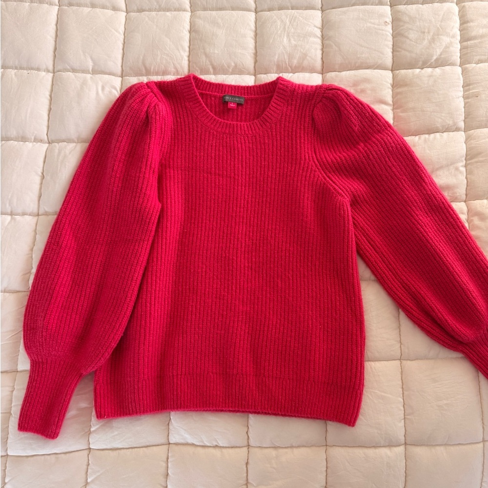Vince Camuto Vibrant Pink Crew Neck Sweater